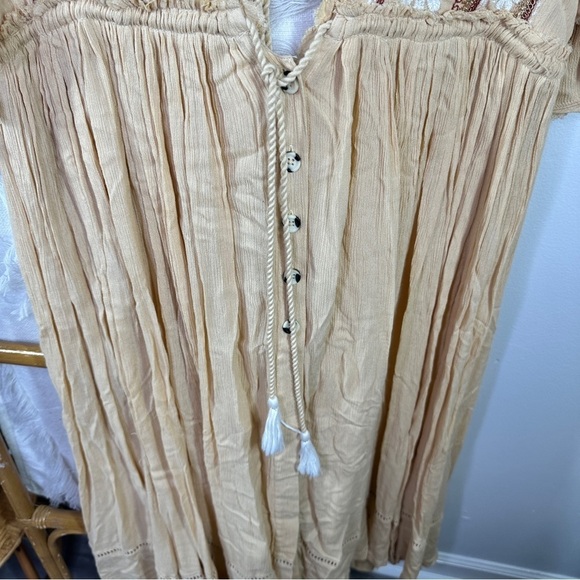 NWT Free People Tan Boho Dress sz XS - Picture 5 of 5